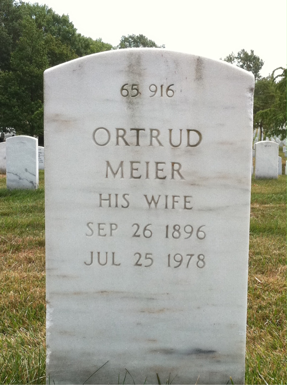 Back of headstone — Robert P Lewis