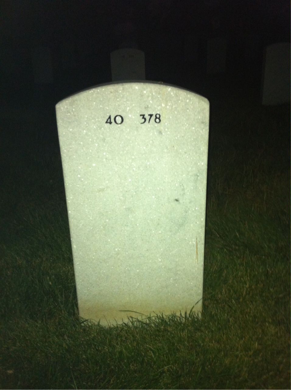 Back of headstone — Gerald Hatcher