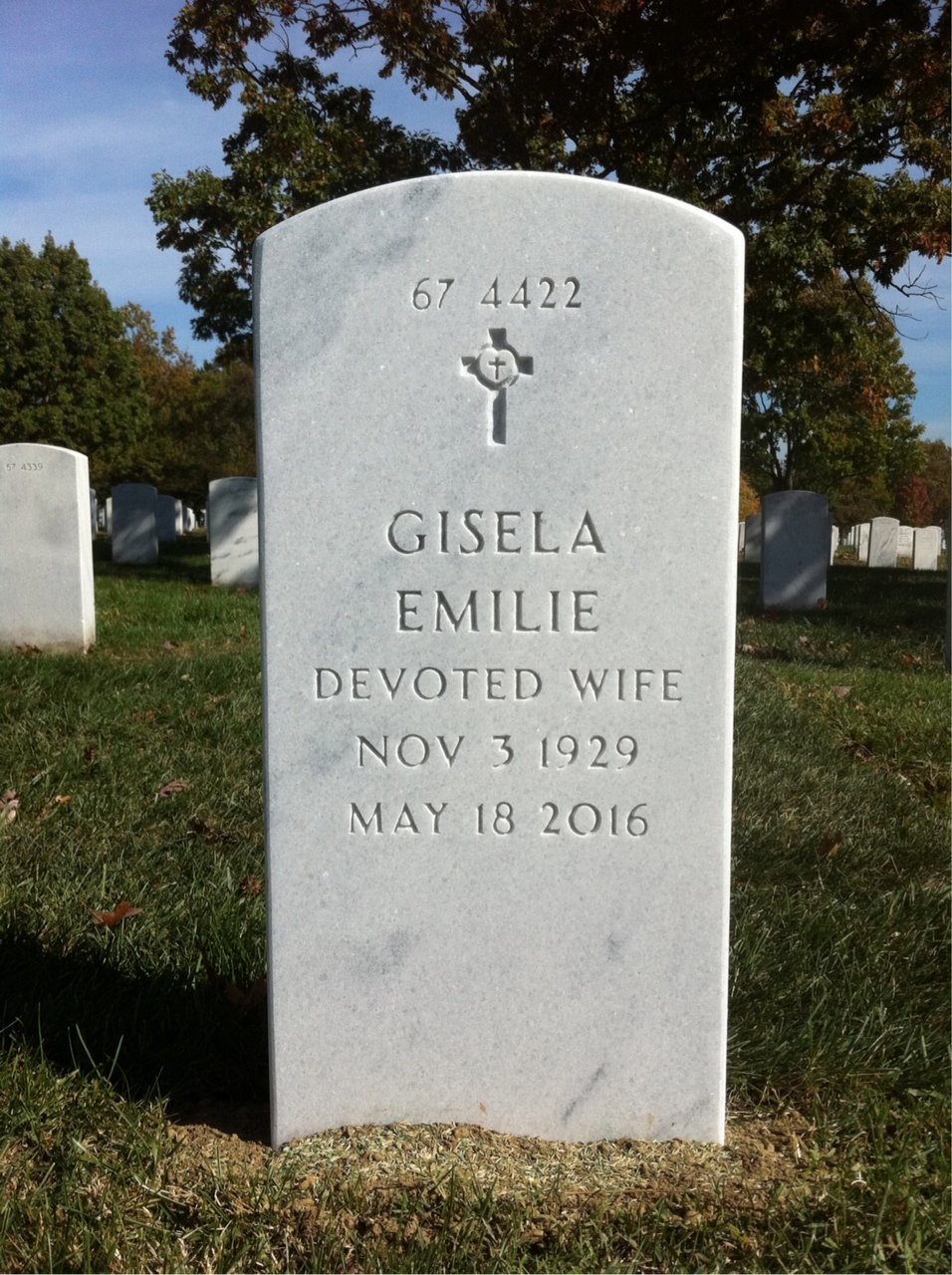 Back of headstone — Christopher J Neubert