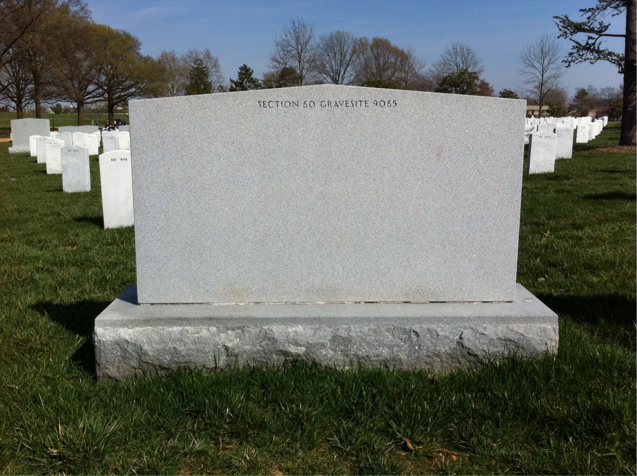 Back of headstone — Matthew Gene Kelley