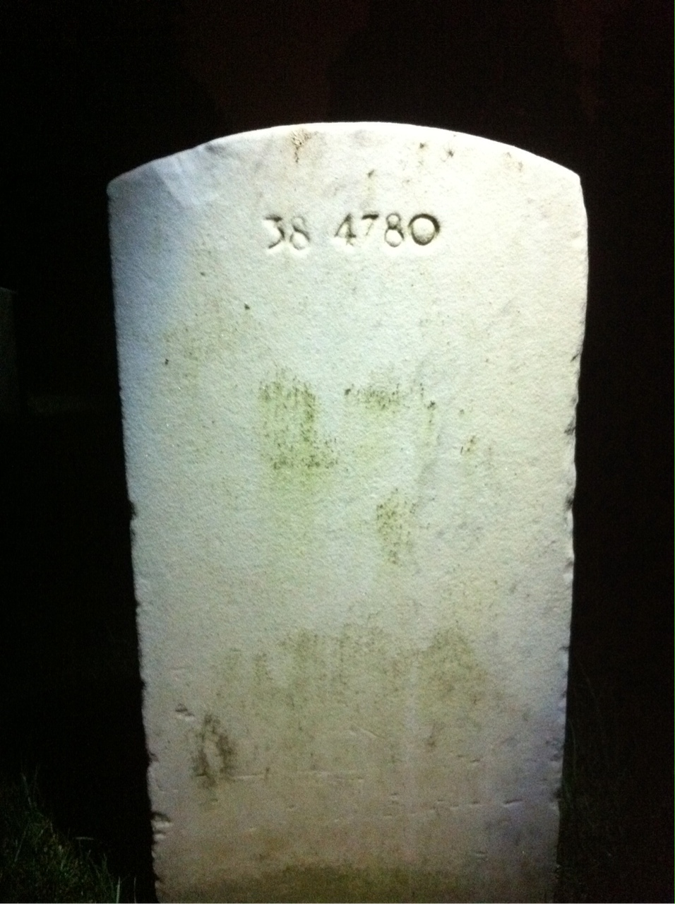 Back of headstone — William S Pollard