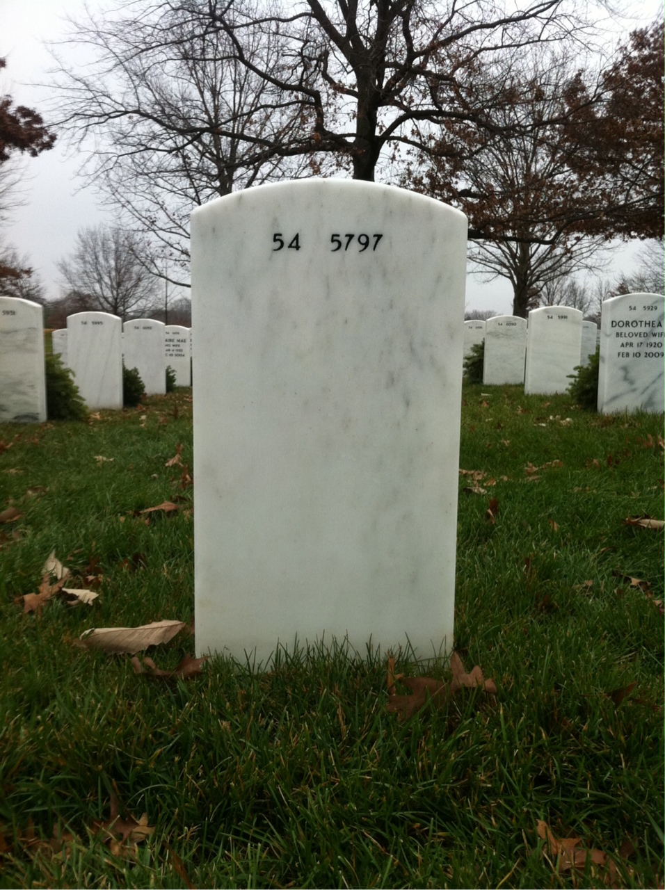 Back of headstone — Clarence Campbell
