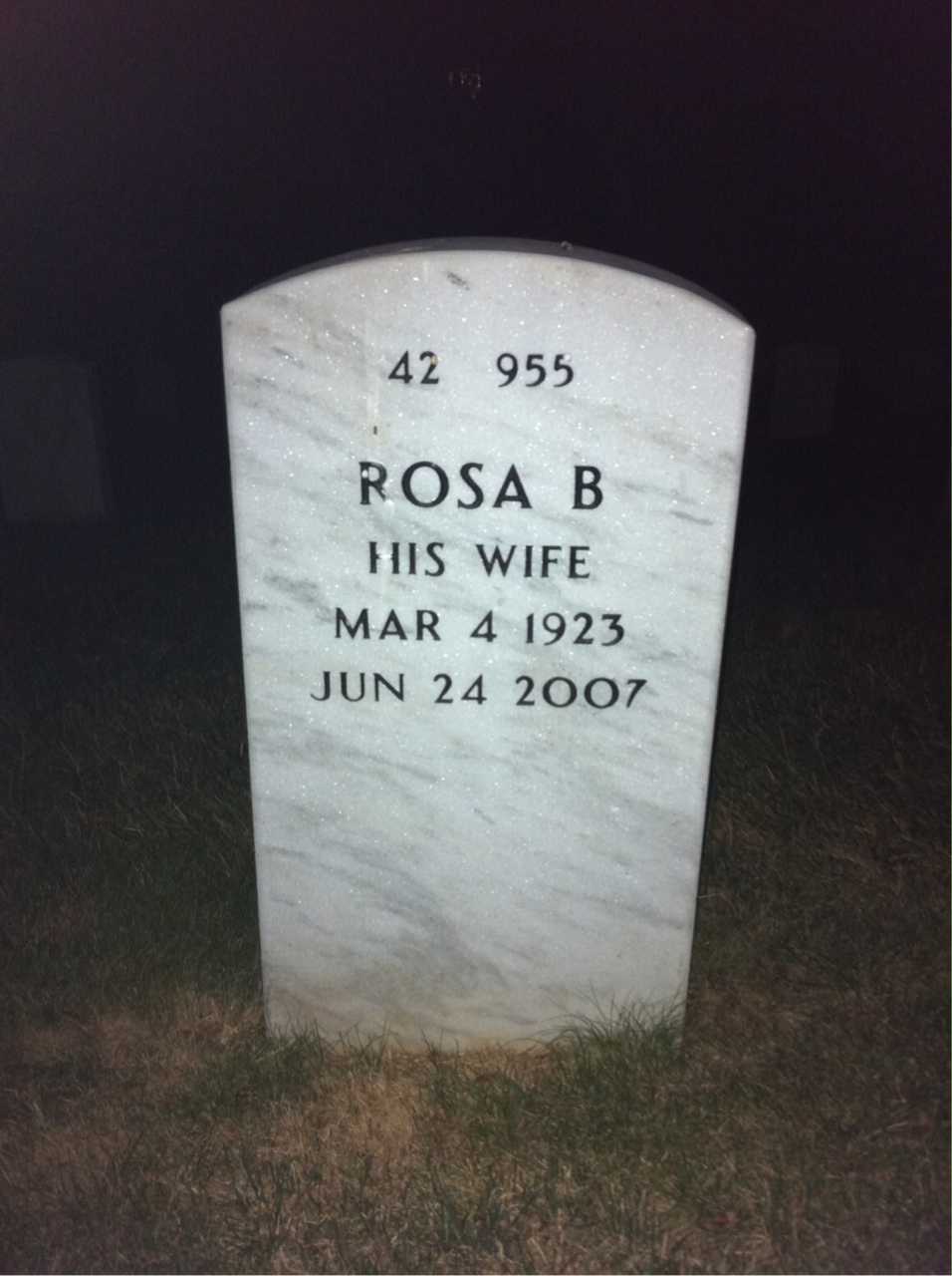 Back of headstone — Richeson Chappelle