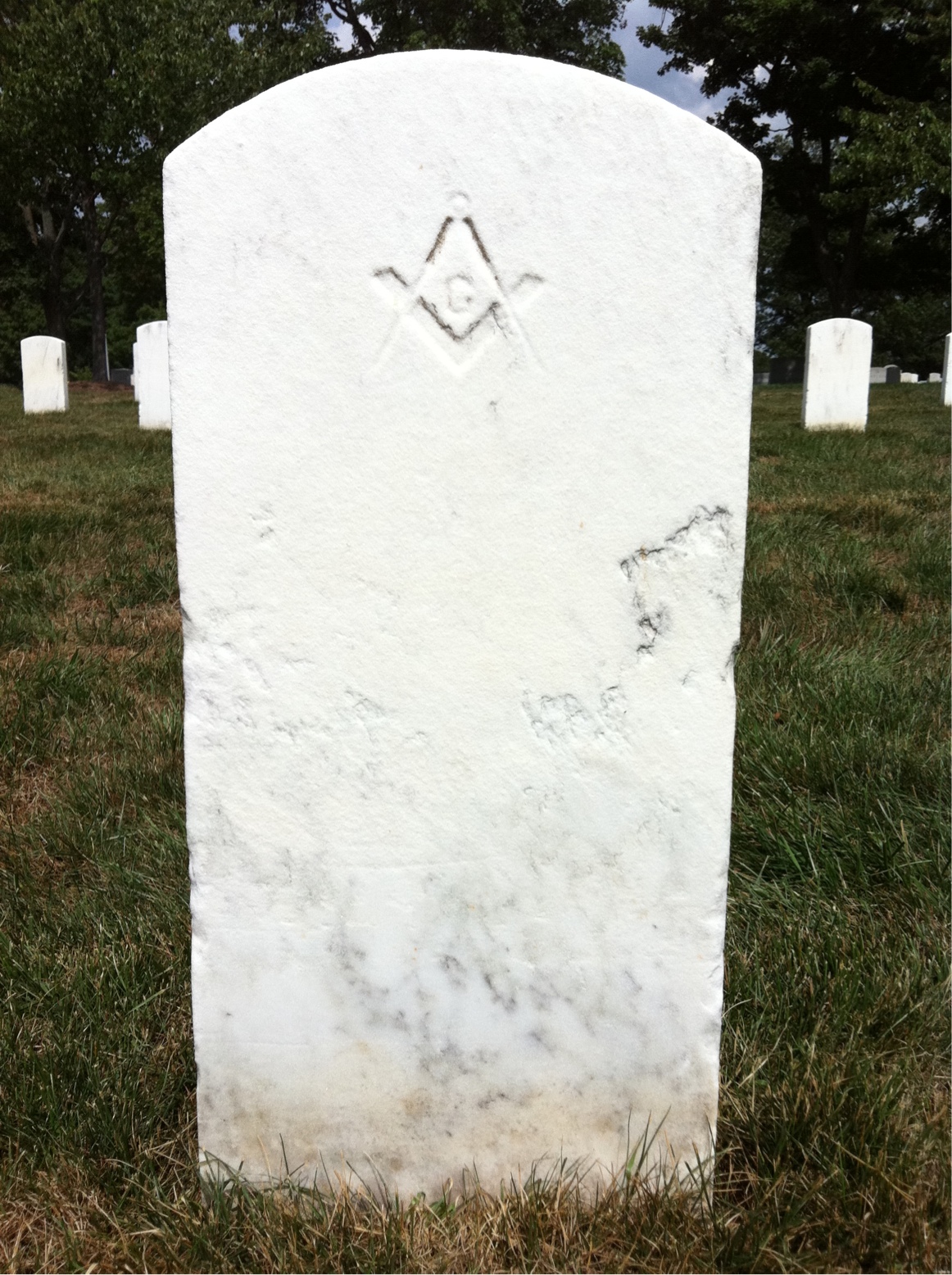 Back of headstone — Elisha Babcock