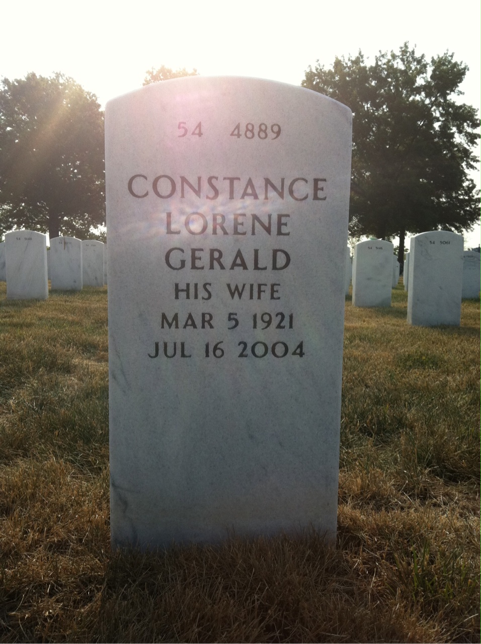 Back of headstone — Grosch Beaudet
