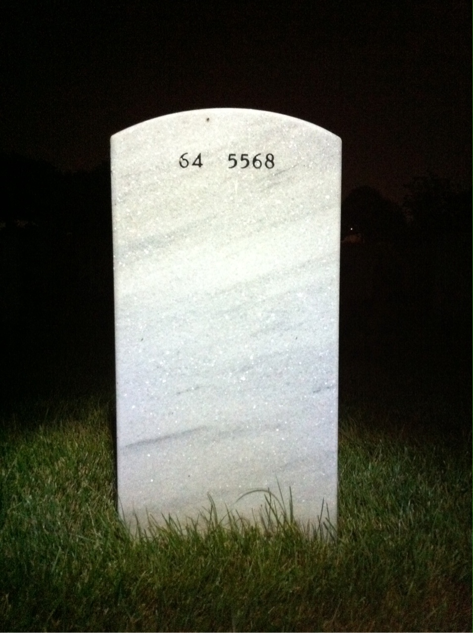 Back of headstone — Clyde Chadwick