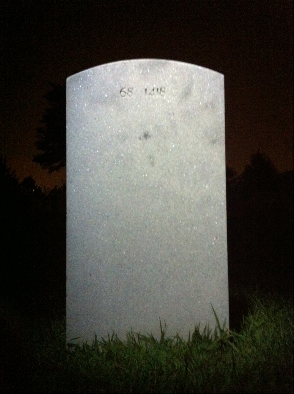 Back of headstone — Frank Mundy