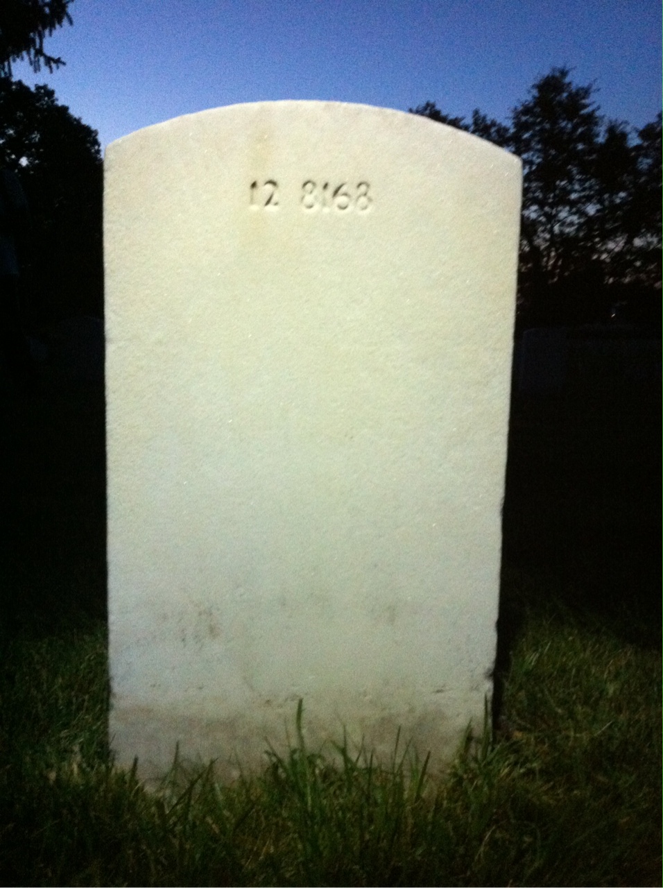 Back of headstone — Francis Middleton