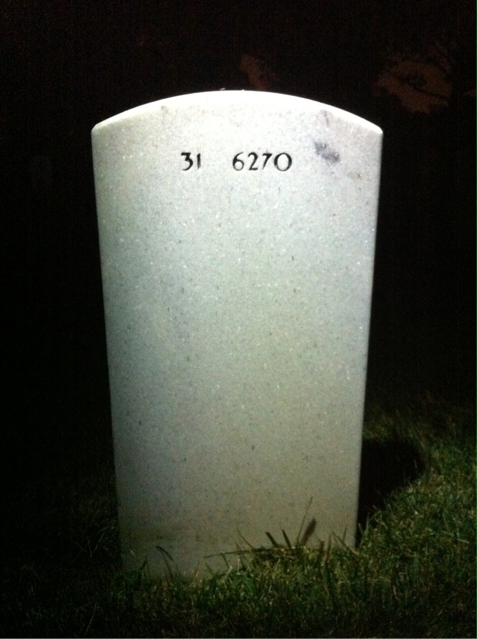 Back of headstone — Joseph Melton
