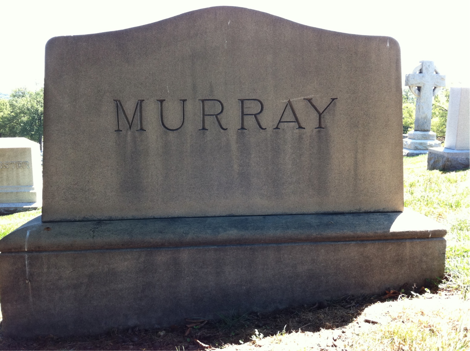 Back of headstone — Jessie Murray
