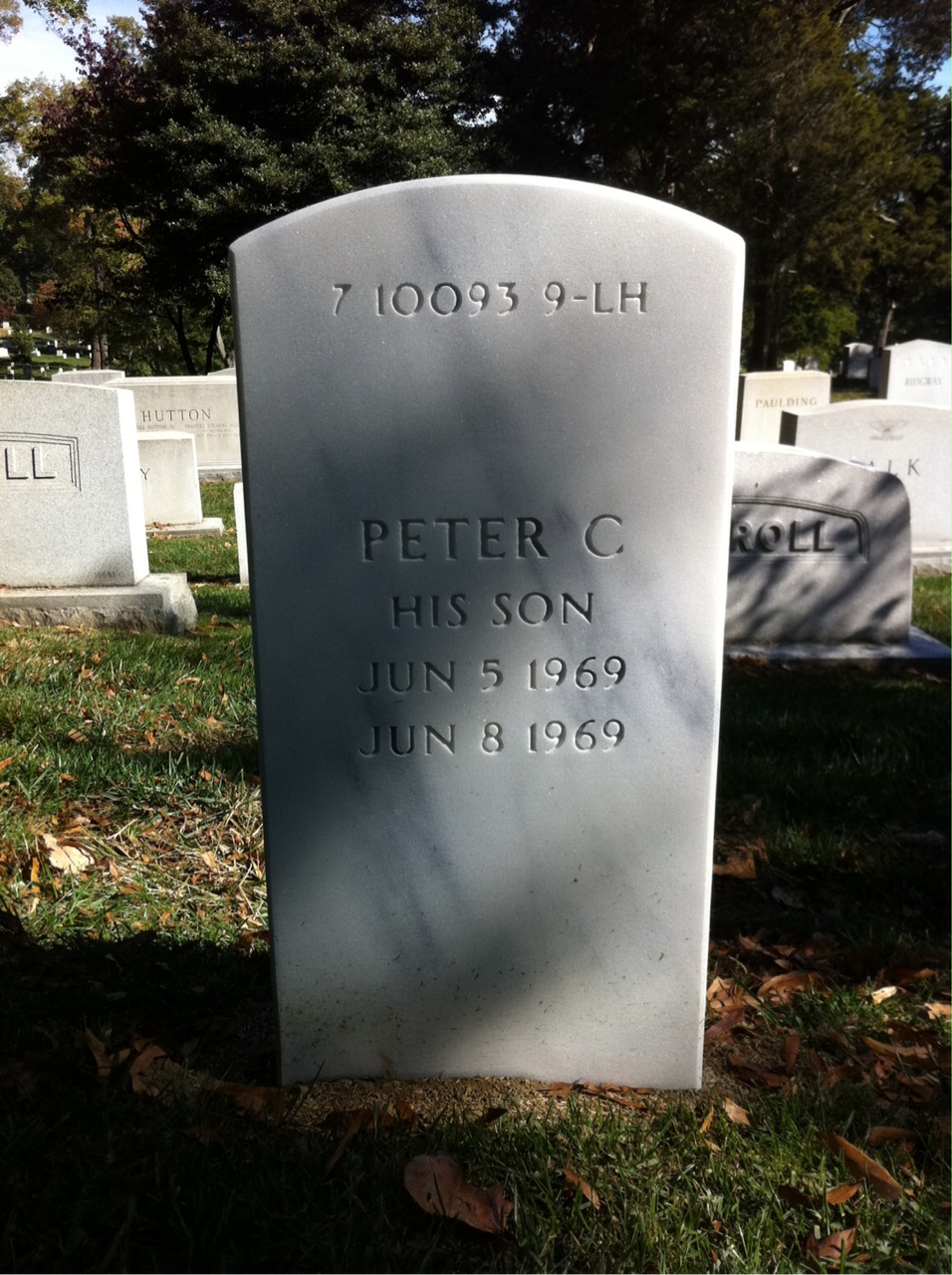 Back of headstone — Arthur Ahearn