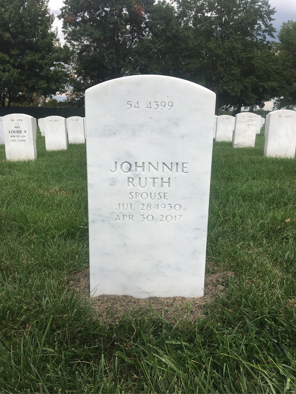 Back of headstone — Carl Wilhite