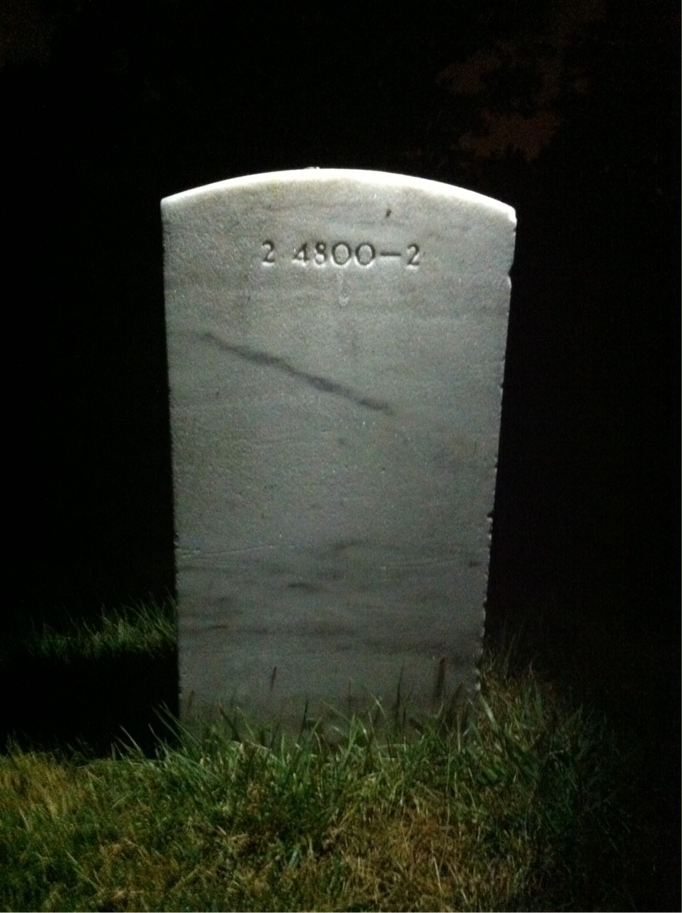 Back of headstone — William Allison