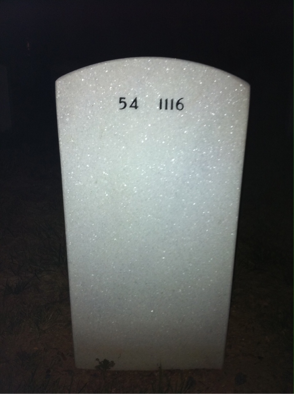 Back of headstone — John Powell