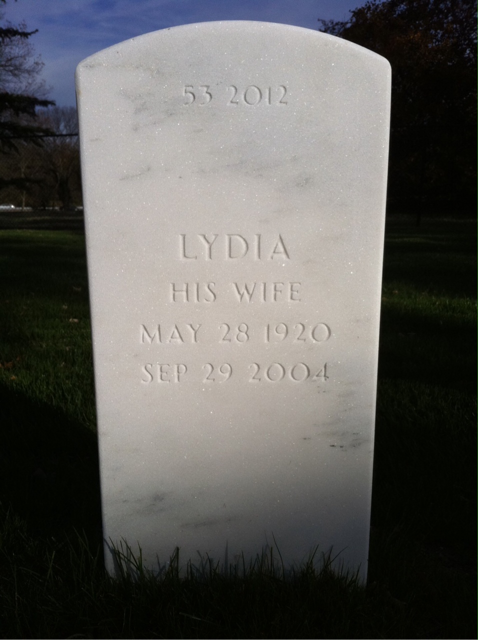 Back of headstone — James Sistrunk
