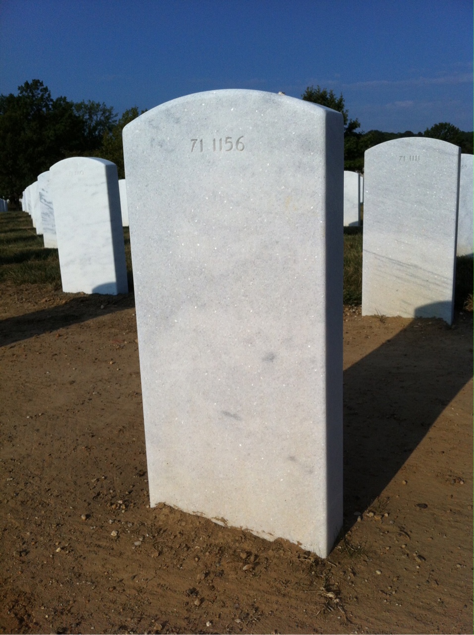 Back of headstone — Walter W Prussman