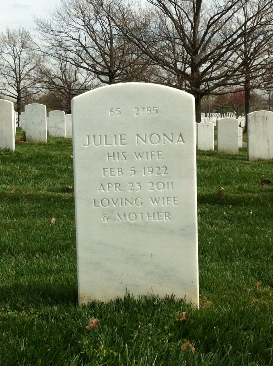 Back of headstone — Sam Anzelmo