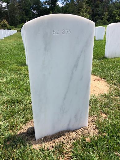 Back of headstone — Theodore James Condo