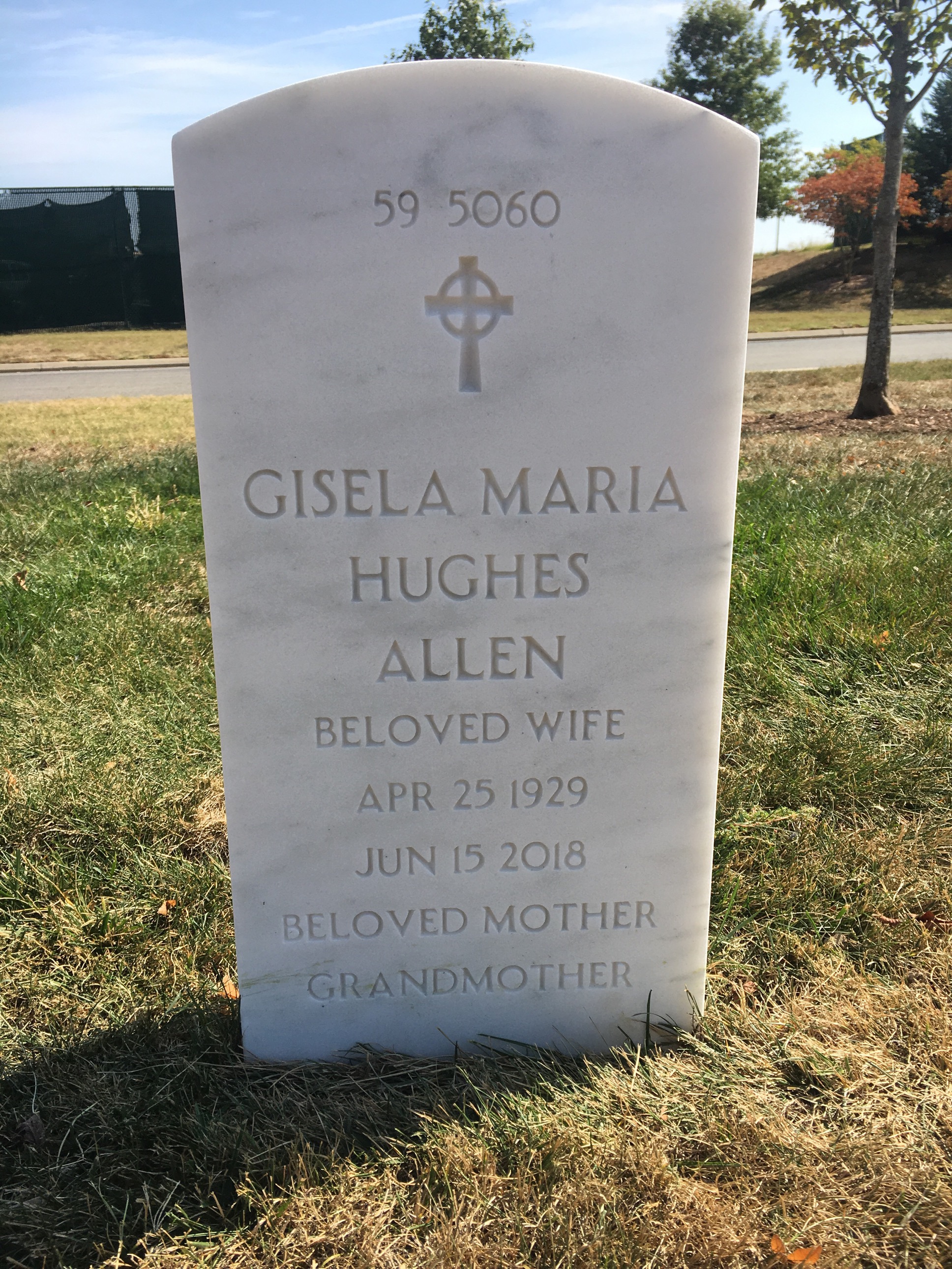 Back of headstone — William Allen