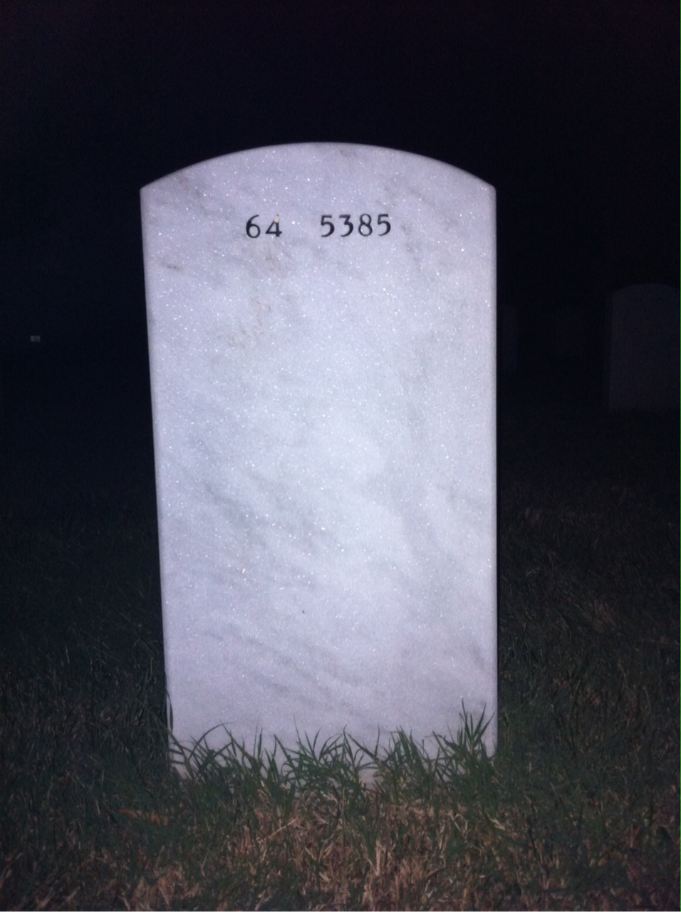 Back of headstone — Wilson Hamilton