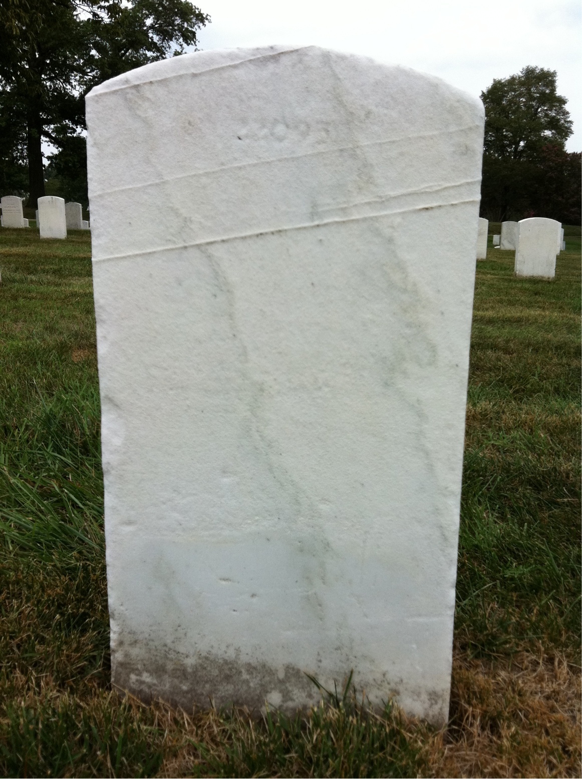 Back of headstone — Sam Myrick