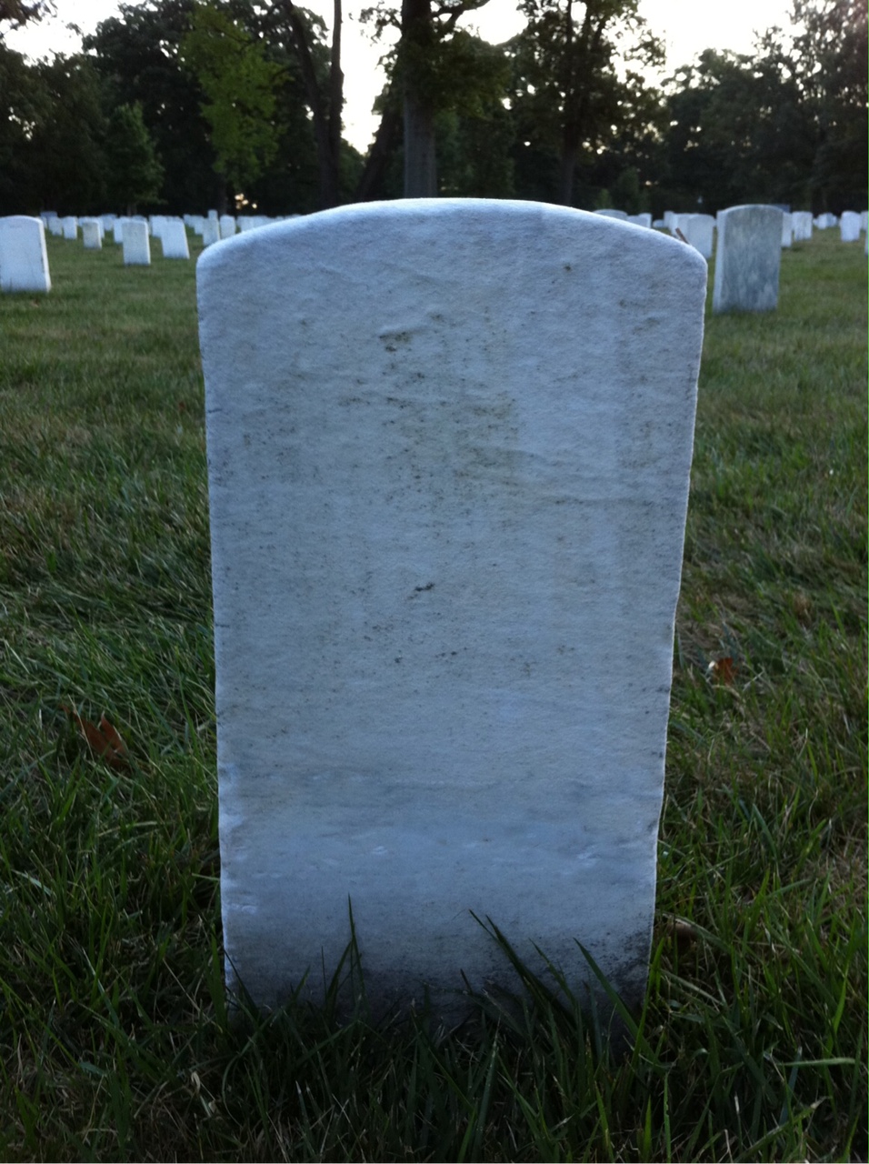 Back of headstone — C Adam