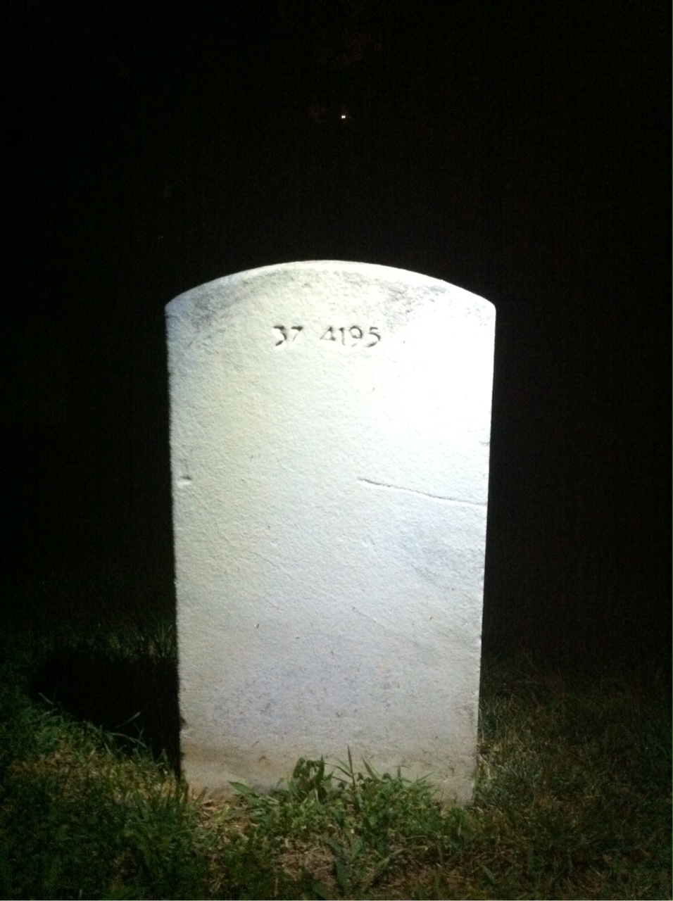Back of headstone — James Morgan