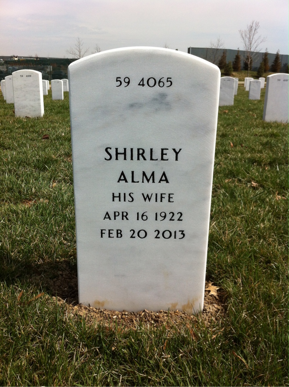 Back of headstone — Nicholas Arabinko