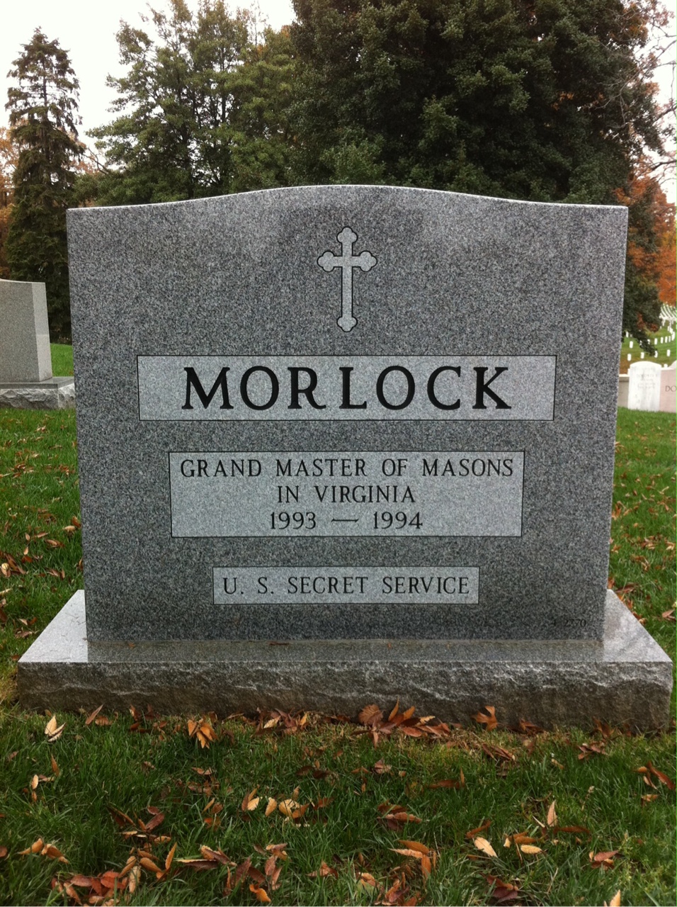 Back of headstone — Werner Morlock