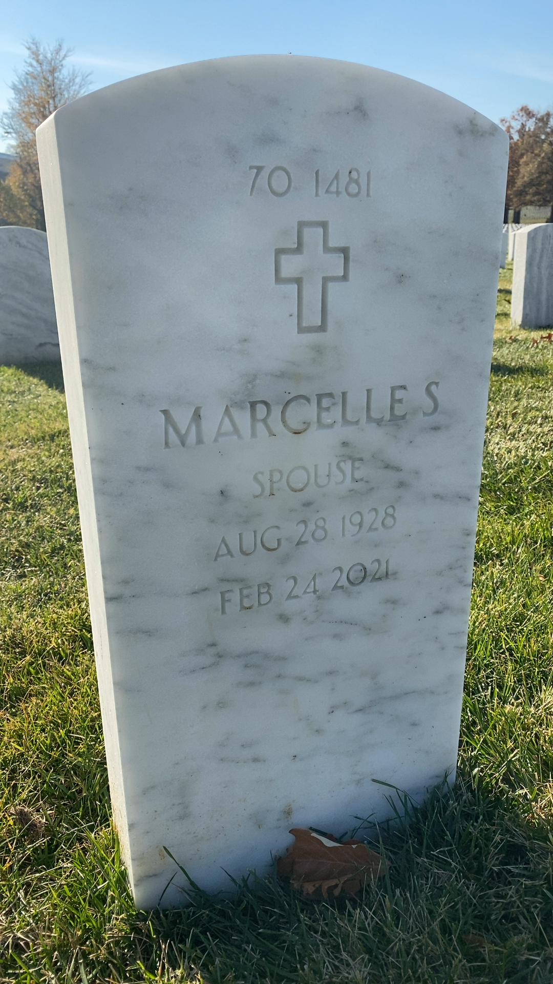 Back of headstone — Willard D Reed