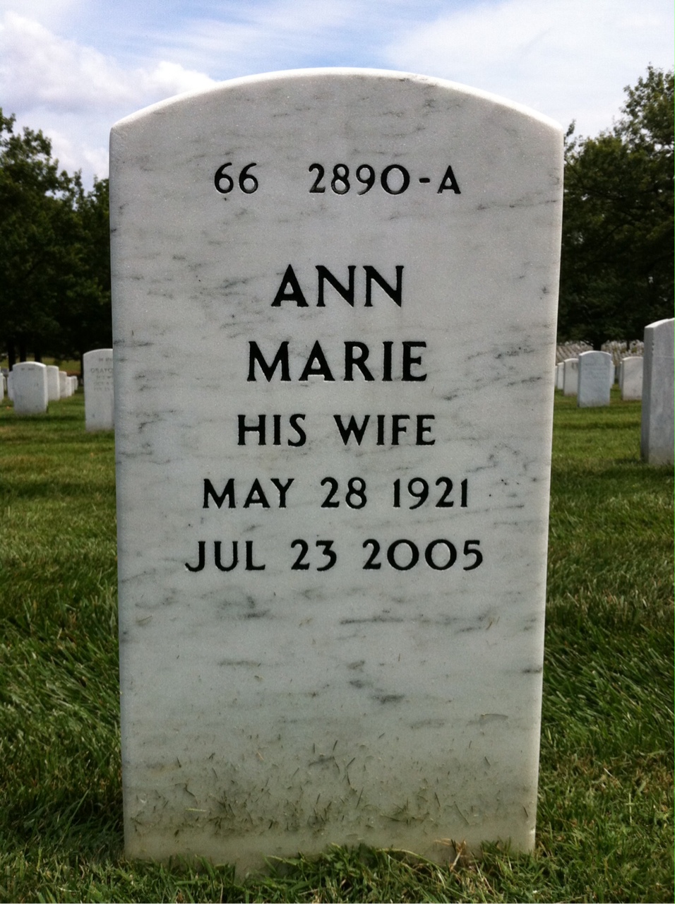 Back of headstone — Charles O'Connor