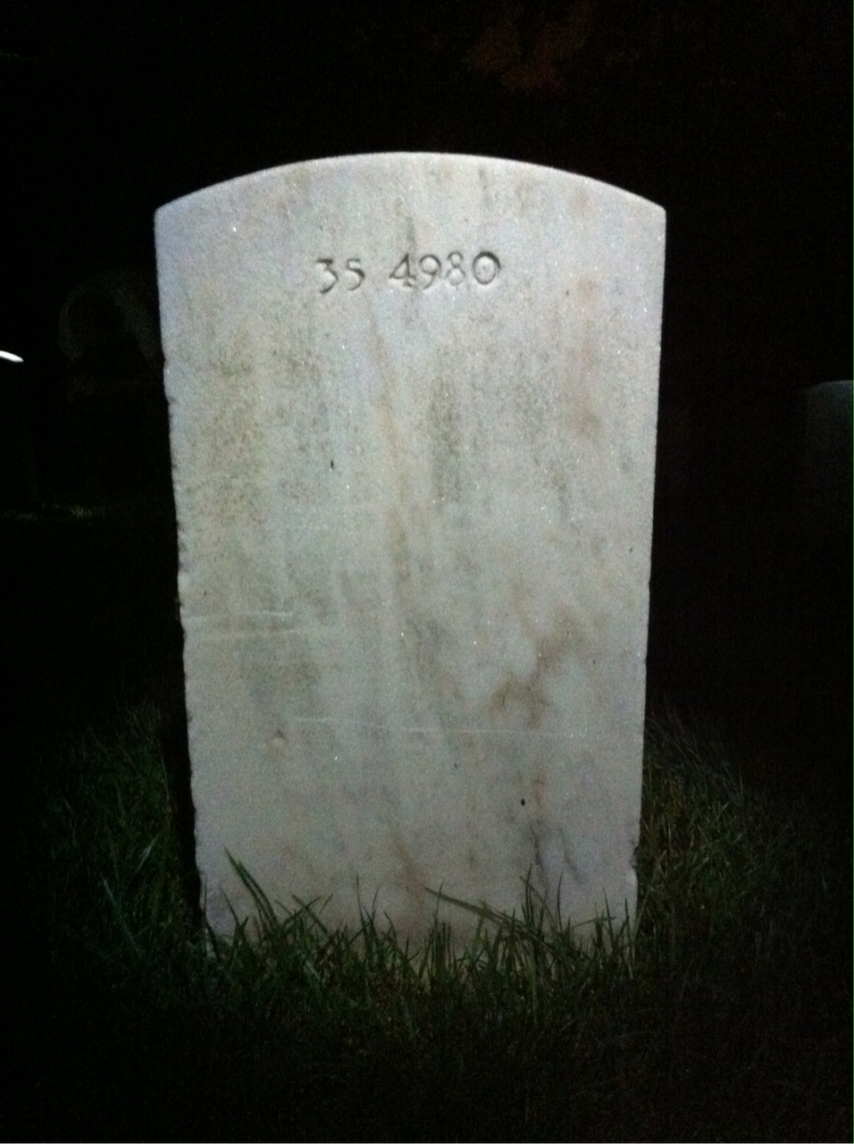 Back of headstone — William Campbell