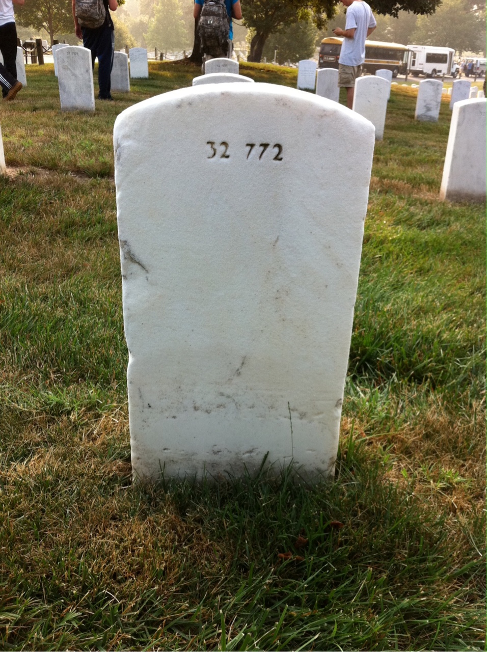 Back of headstone — William X Smith