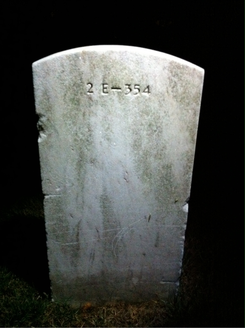 Back of headstone — Floride Cordiner