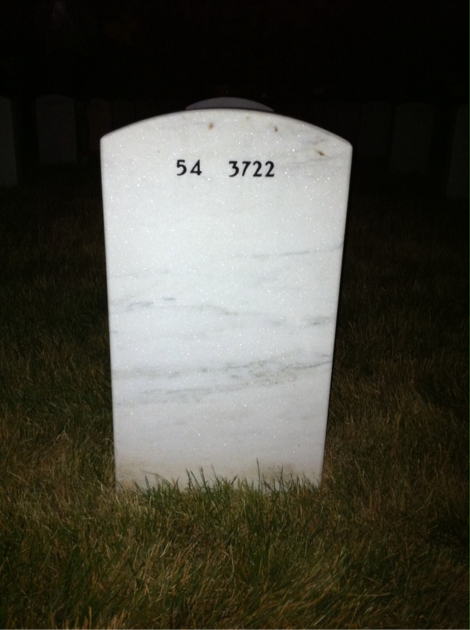 Back of headstone — Leonard Sperry