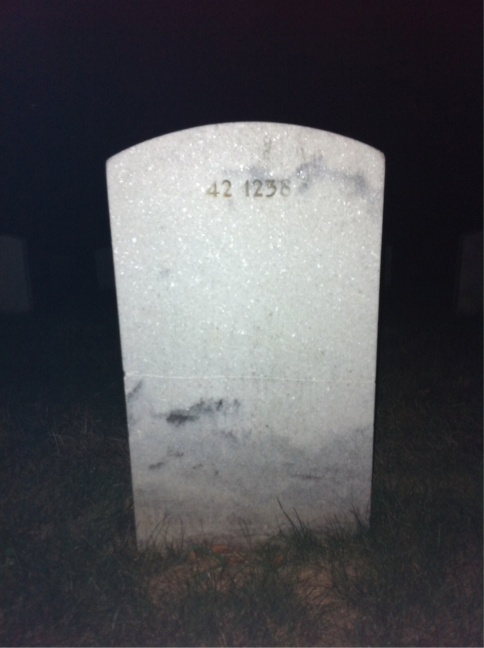 Back of headstone — Katy Mizell