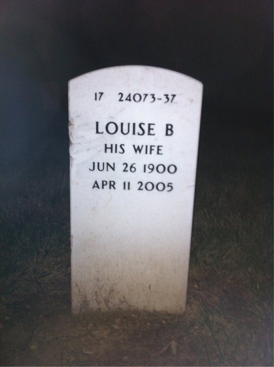 Back of headstone — Victor Nixon