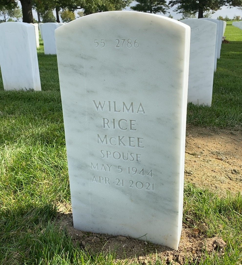 Back of headstone — Ralph Mckee