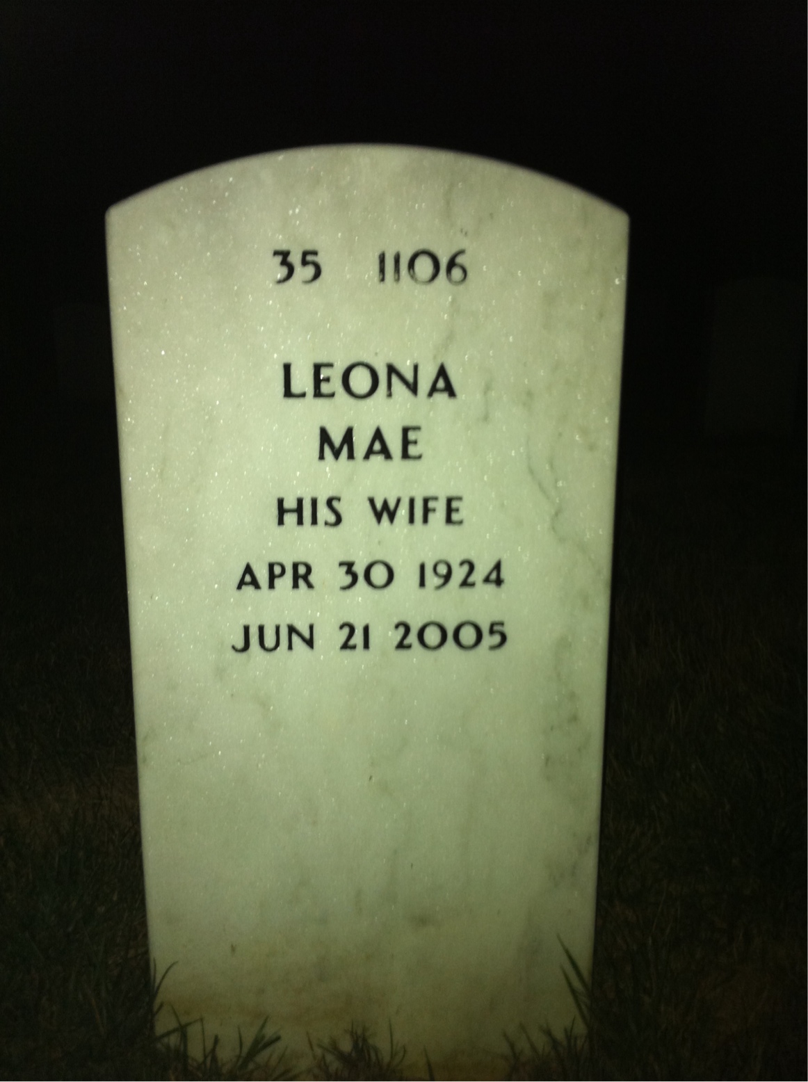 Back of headstone — Clifford Blanchette
