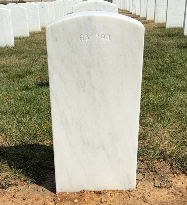 Back of headstone — Walter Frederick Strobach
