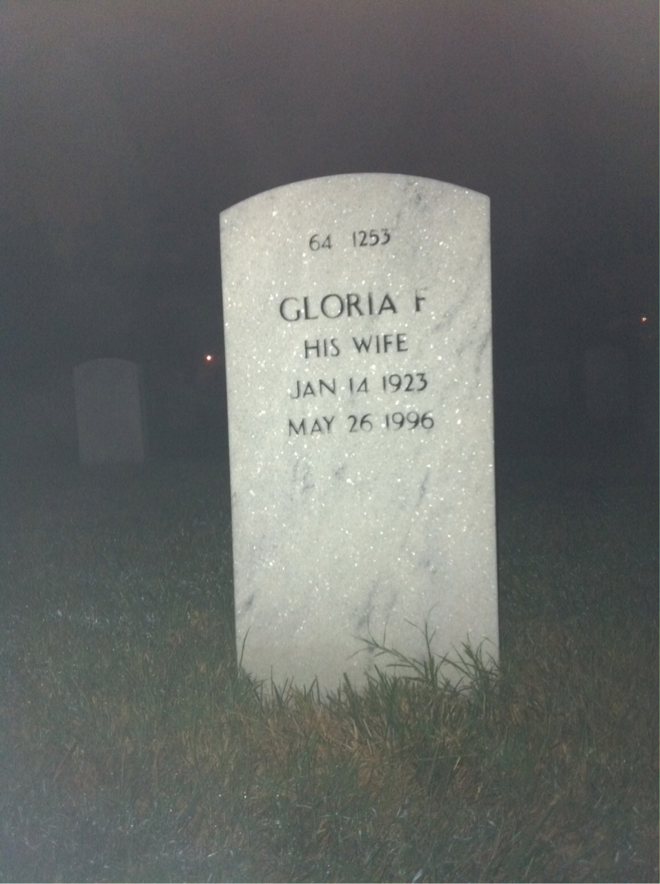 Back of headstone — William Maurice Long