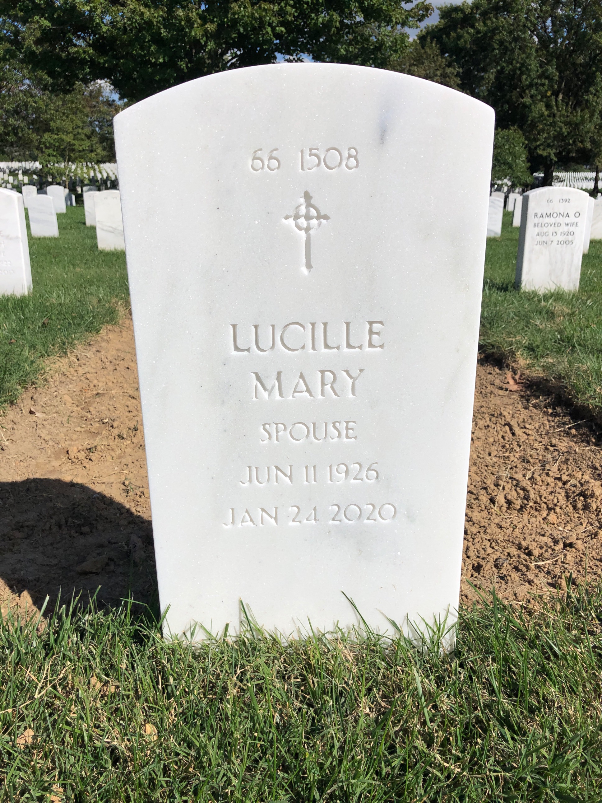 Back of headstone — Ted Evans