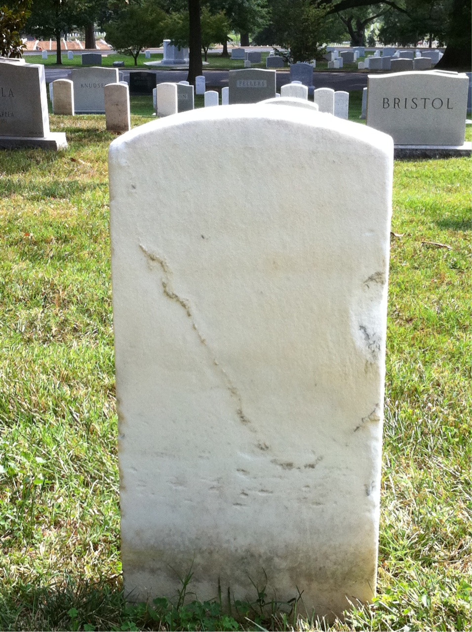 Back of headstone — John Montgomery