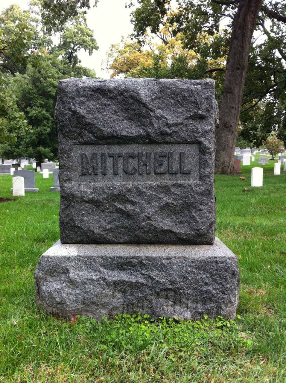 Back of headstone — Caroline Mitchell