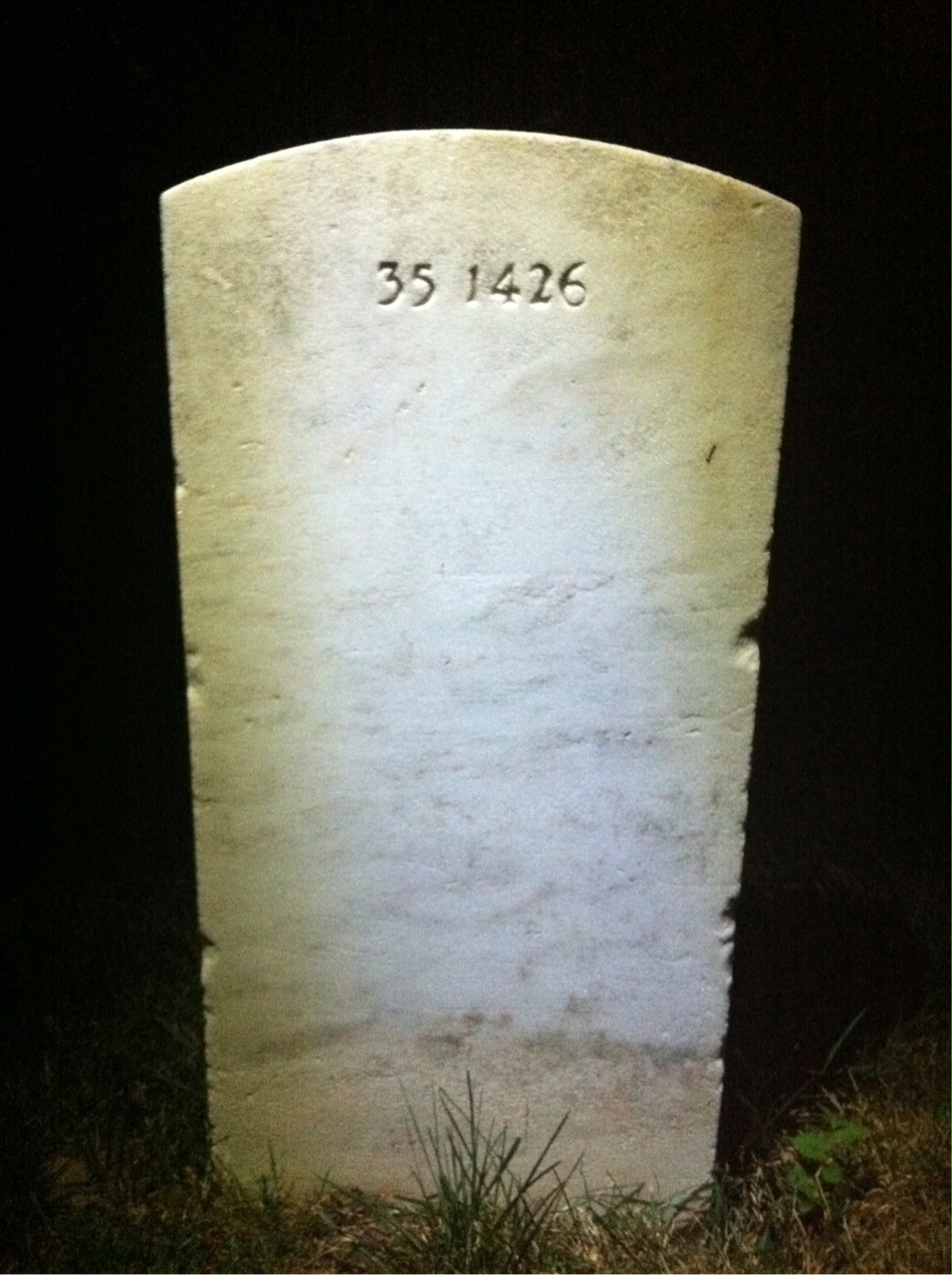 Back of headstone — Byrnes Bentley