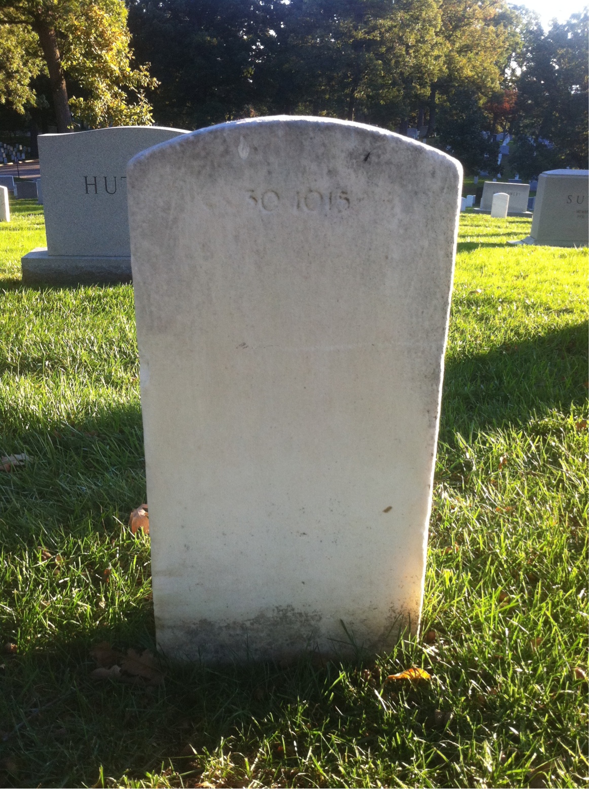 Back of headstone — James Alfonte