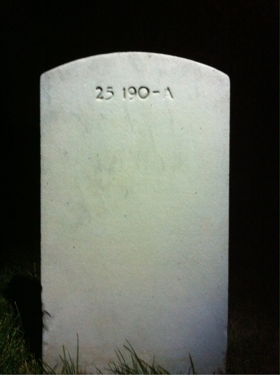 Back of headstone — William Noble Carter