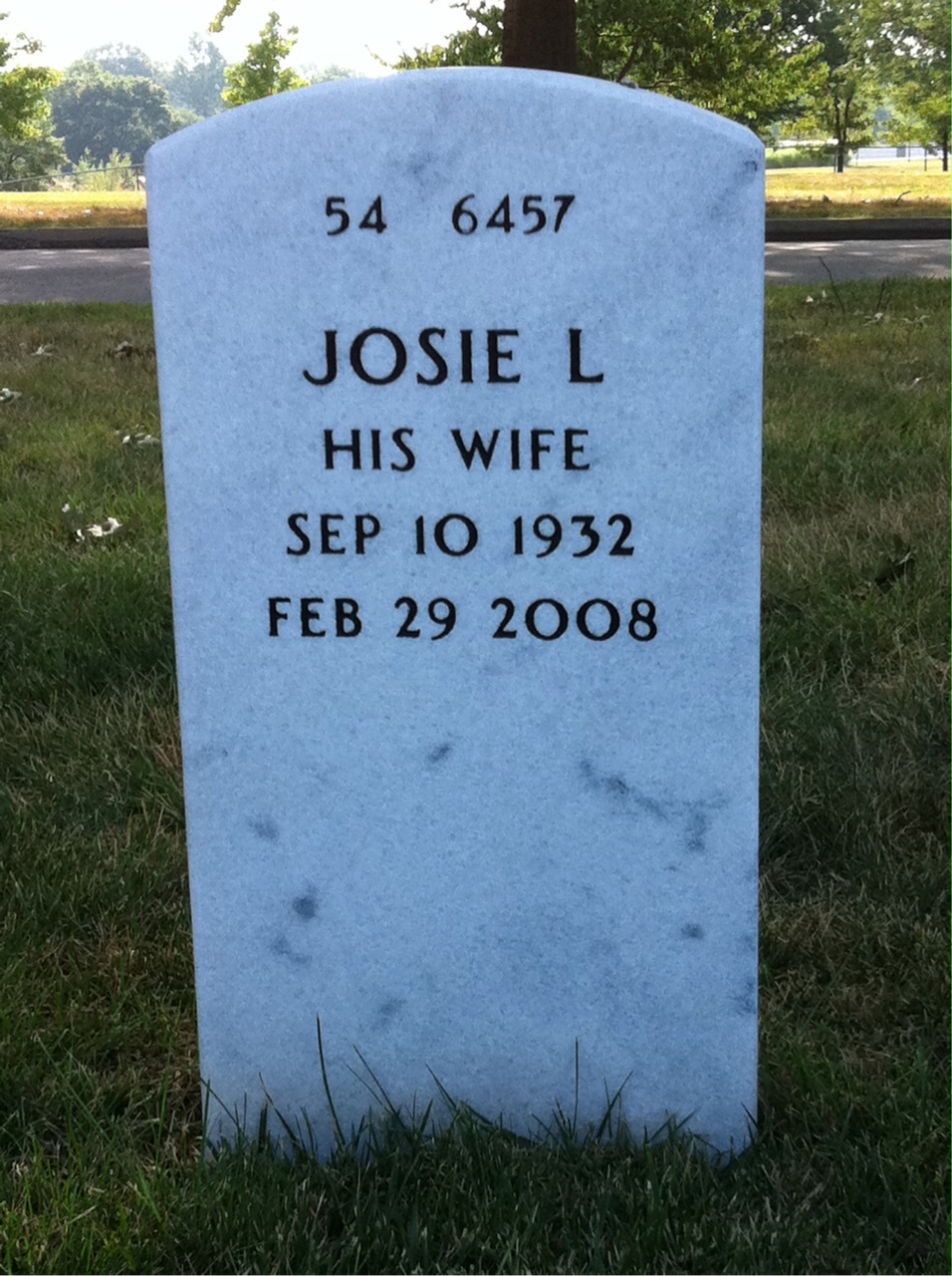 Back of headstone — James Newland