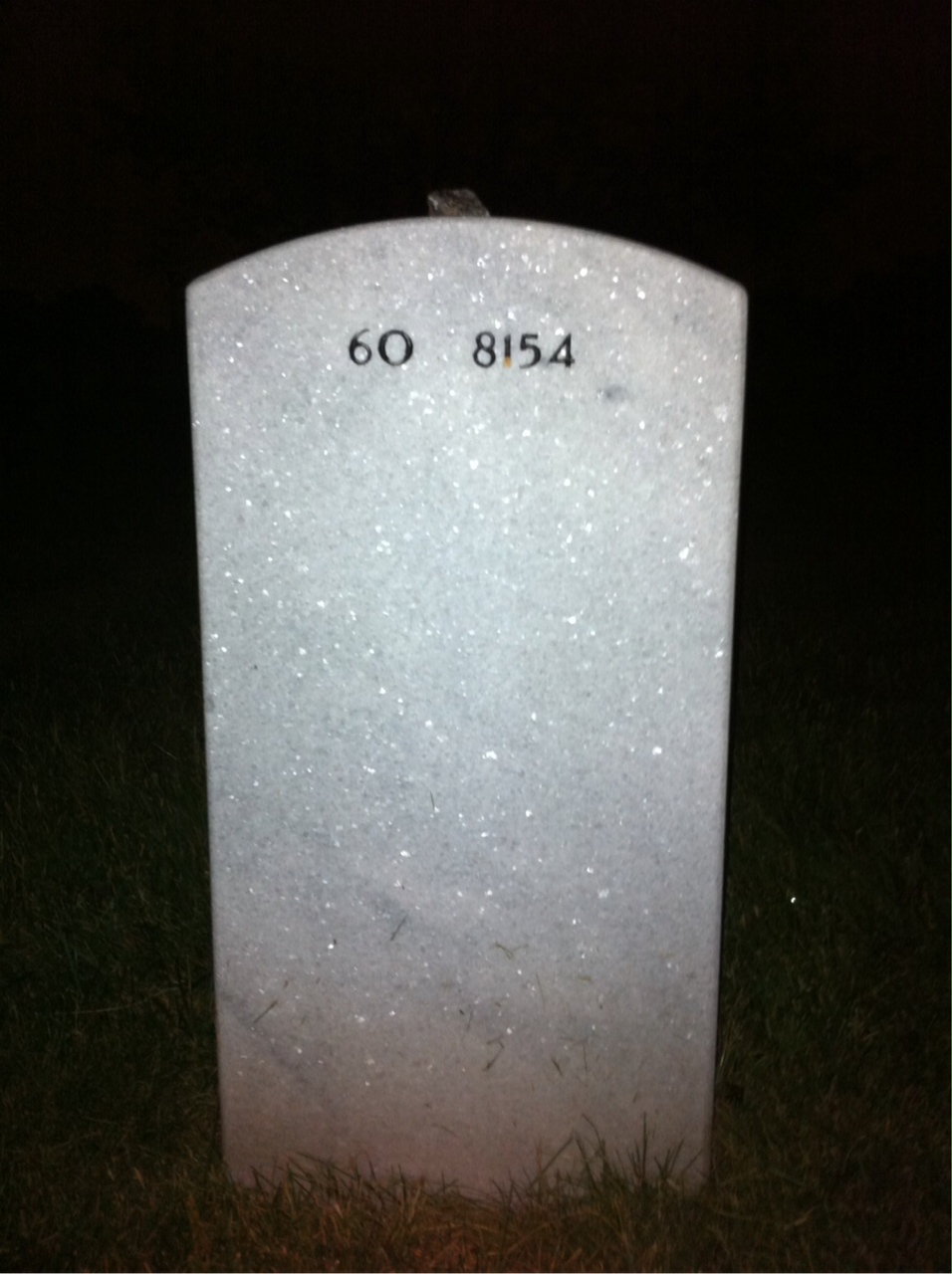 Back of headstone — Thomas Sutton