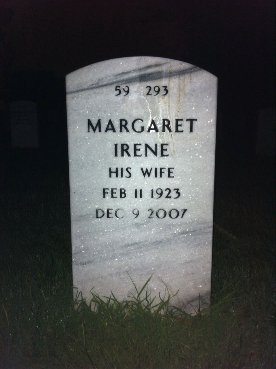 Back of headstone — Joseph Davis
